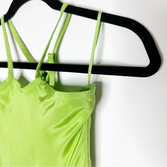 CHRISTOPHER ESBER Silk Faille Loophole Tie Skirt Green Apple NWT in Size 8 - Picture 4 of 13